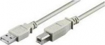 MicroConnect USB2.0 A-B 3m M-M, grey