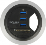 Delock In-Desk Hub 3 Port USB 3.0 + 2 Slot SD