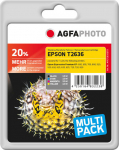 AgfaPhoto Multi pack - 4er-Pack - Schwarz, Gelb, Cyan, Magenta - compatible - blister - wiederaufbereitet - Ink Cartridge (Alternative zu: Epson 26XL, Epson C13T26364010, Epson T2636)