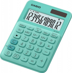 Lauakalkulaator Casio MS-20UC-Green - 12 kohaline, tava- ja p&auml;ikesepatarei, 110gr, 23x106x150mm, Casio loogika