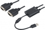 LogiLink USB 2.0 to 2-Port Serial Adapter - Serial