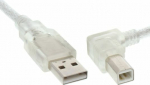 Cable USB InLine USB-A - USB-B 0.3 m Transparent (34516R)
