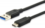 Equip Kabel USB-A3.2->C Gen1 3A St/St 0.50m schwarz