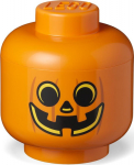 Room Copenhagen LEGO Storage Head"Pumpkin" - large orange/schwarz