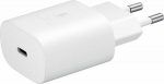 Toalaadija adapter USB-C juhtmele, 25W, Super Fast Charging kiirlaadimine, valge, Samsung