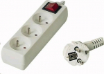 Power Strip PremiumCord 3 jack 2 m White (pp3k02)