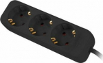 Lanberg extension strip 1.5m 3x Schuko black - Extension strip Lanberg | 3 Schuko socket | 1.5m | czarna| cable made of full copper