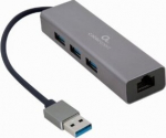 Gembird USB AM Gigabit Network Adapter with 3-port USB 3.0 hub