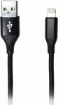 Cable USB Msonic USB-A - Lightning 1 m Czarny (MLU623)