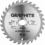 Graphite Circular saw blade (Circular saw blade, widiowa, 165 x 1.5 x 2.6 x 20 mm, 30 teeth)