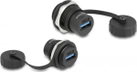 DELOCK USB-A 5 Gbps Built-in socket with sealing cap IP67