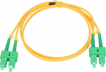 Extralink Patch Cord SC/APC to SC/APC, Single Mode, Duplex, G657A, 3mm, 1m
