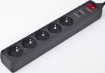EnerGenie | Surge Protector SPG5-C-5/ 1.5 m/ 5 Sockets/ Black