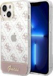 Guess GUHCP14MHG4MHP Hardcase 4G Pattern Script for iPhone 14 Plus / 15 Plus 6.7" / pink