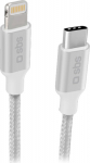 Cable SBS Braided USB-C/Lightning 1m Silver