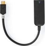 Karta sieciowa Nedis USB-C - RJ-45 0.2 m Czarny (CCBW64952AT02)