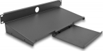 Delock Rack Tastatur-/mouse tray - Dunkelgrau - 1U - 48.3 cm (19")