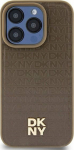 DKNY DKHMP14LPSHRPSW iPhone 14 Pro 6.1'' brown/brown hardcase Leather Pattern Metal Logo MagSafe