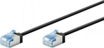 Wentronic GOOBAY ULTRA-FLEX CAT6A VERKKOKAAPELI, 0.5M, U/FT, LSZH, SLIM, EXTRA-SHORT PLUGS, BLACK