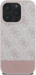 Guess PU 4G Stripe Case for iPhone 16 Pro / Pink