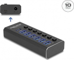 Delock 7Port USB Hub with 3 Ports 10 Gbps und 4 SchnellladeP