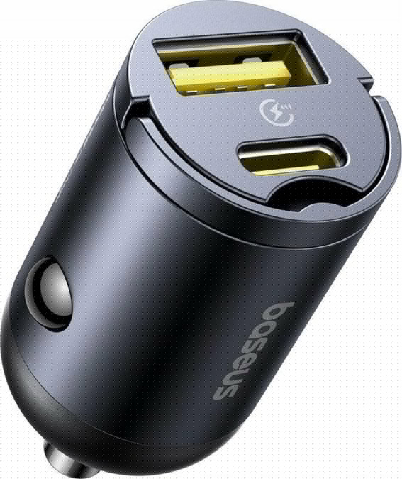 Baseus Tiny Star Mini Car Charger USB-A/USB-C 30W / Cosmic Black