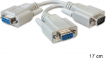 DELOCK Serial cable D-Sub9 -> 2x D-Sub9 St/Bu/Bu 0.17m