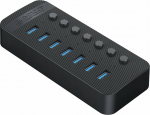 HUB USB Orico HUB 7-port with switch USB-A 3.0 - czarny