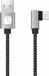 Kabel USB Techly USB-A - USB-C 0.5 m Black and gray (ICOC MU2AC9-005-AL)