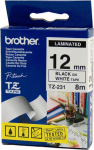 Brother Tape Black on White 12mm