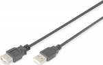 DIGITUS USB 2.0 Extension cable type A - A St/Bu 1.8m schw
