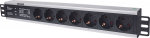 Intellinet 48.30cm (19") 1.5U Rackmount 7-Way Power Strip - German Type", With Surge Protection, 3.0mPower Cord - Steckdosenleiste (Rack - mountable) - Wechselstrom 250 V - Eingabe, Eingang CEE 7/4 - output terminals: 7 (power CEE 7/3) - 1.5U - 48.3  ...