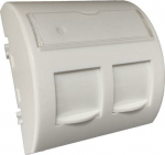 Alantec Adapter 45x45 2xRJ45 z dust flaps (convex rounded) ALANTEC - ALANTEC
