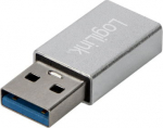 Logilink Adapter USB 3.2 Gen1 Type-C,USB-A/M zu USB-C/F,silb
