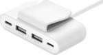 BELKIN 4-PORT USB SPLITTER 2XUSB-C, 2XUSB-A MAX. 30W 2M CABLE WHITE