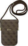 Guess 4G Metal Script Logo Handbag Brown