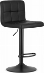Leobert PROT stool - black PU leather / black base