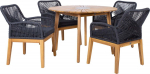 Garden furniture set FLORIDA table and 4 chairs, grey