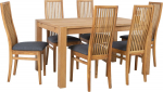 Dining set CHICAGO NEW table 140x90xH76cm, 6 chairs (19923)