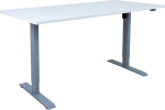 Desk ERGO with 1 motor 160x80xH71-121cm, greyish white/silver-grey