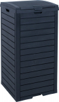 Trash bin GALA 41x41xH86cm/118L, black plastic