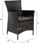 Chair WICKER-1 dark brown