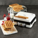 DOMO DO9280W Waffle, 1520W, 2 large waffles, temperature regulation, White