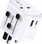 SBS reisiadapter 2500W Europe/USA/Asia/Africa USB/USB-C
