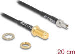Delock 90919 - RP-SMA Buchse TS-9 Stecker, RG-174, 20 cm (90919) - Antenne/TV