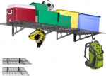 Ergosolid PG26B - Double metal hanging garage shelf Solid do 90 kg on the shelf!