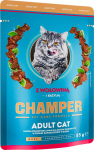 CHAMPER with beef and basil - wet cat food - 85g