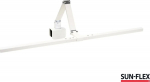 Valgusti SUN-FLEX SCREENLITE PANEL , valge , kroomitud detailid, 104200, integreeritud LED lamp 12W L-80cm; H30-73cm; max 1700Lux, 3000-6500K, puutetundlik; H&auml;mardatav 5 taset, pimestusvaba, vilkumisvaba, juhtme pikkus 1850mm klambriga