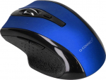 Mysz Q-Connect Wireless Mouse Q-CONNECT, 4-Buttons, ambidextrous, 2xAAA, niebieska