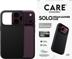 CARE by PanzerGlass Solo Vegan Leather Beskyttelsescover til iPhone 18 Pro, iPhone 17 Pro Sort